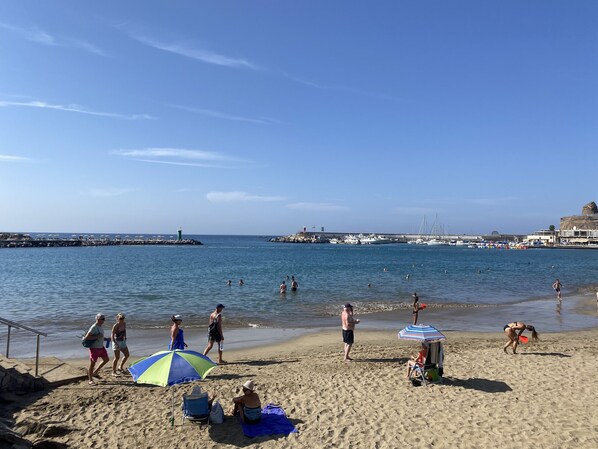 Beach nearby, sun-loungers