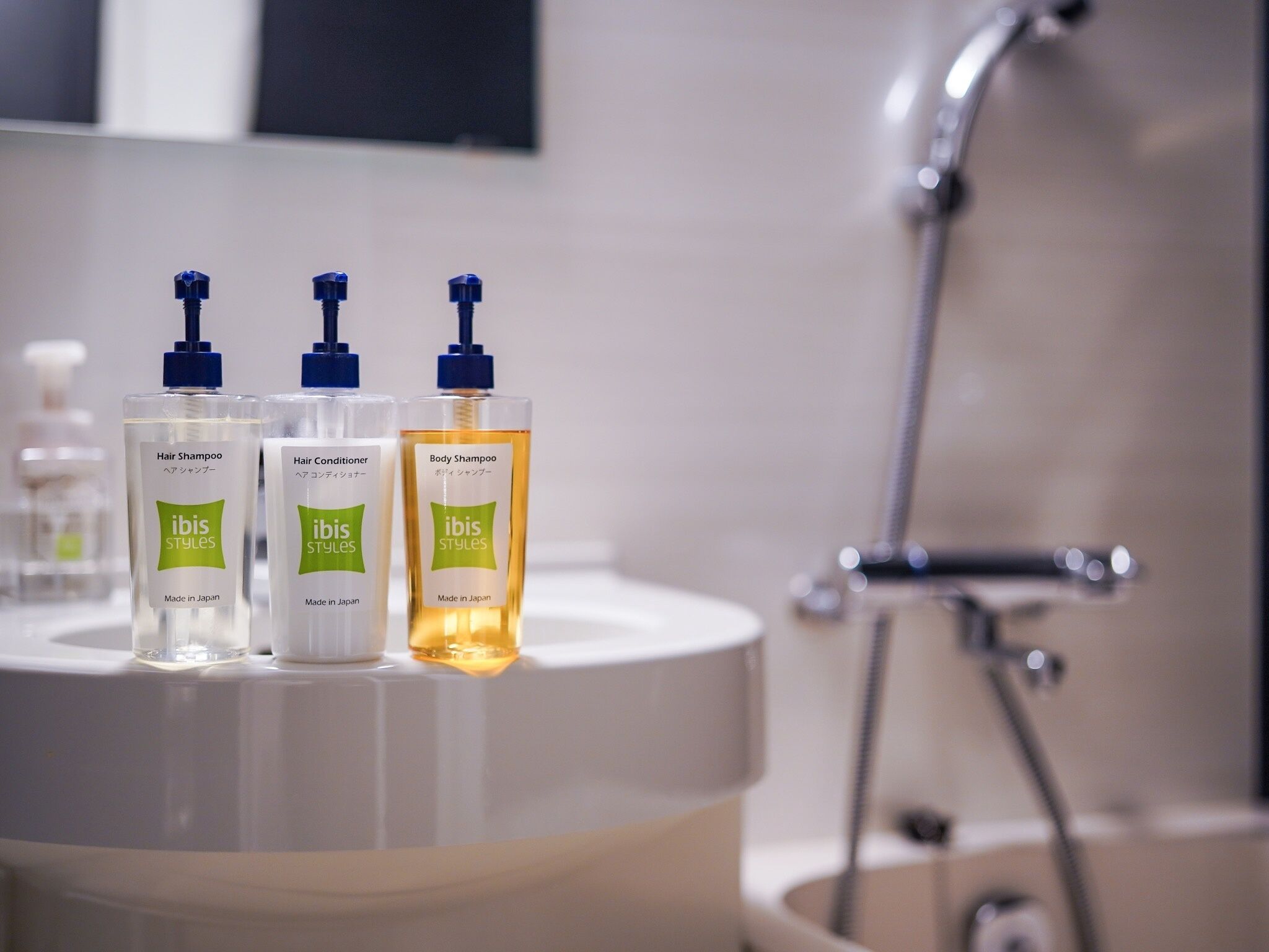 eco-friendly toiletries, hair dryer, slippers, towels