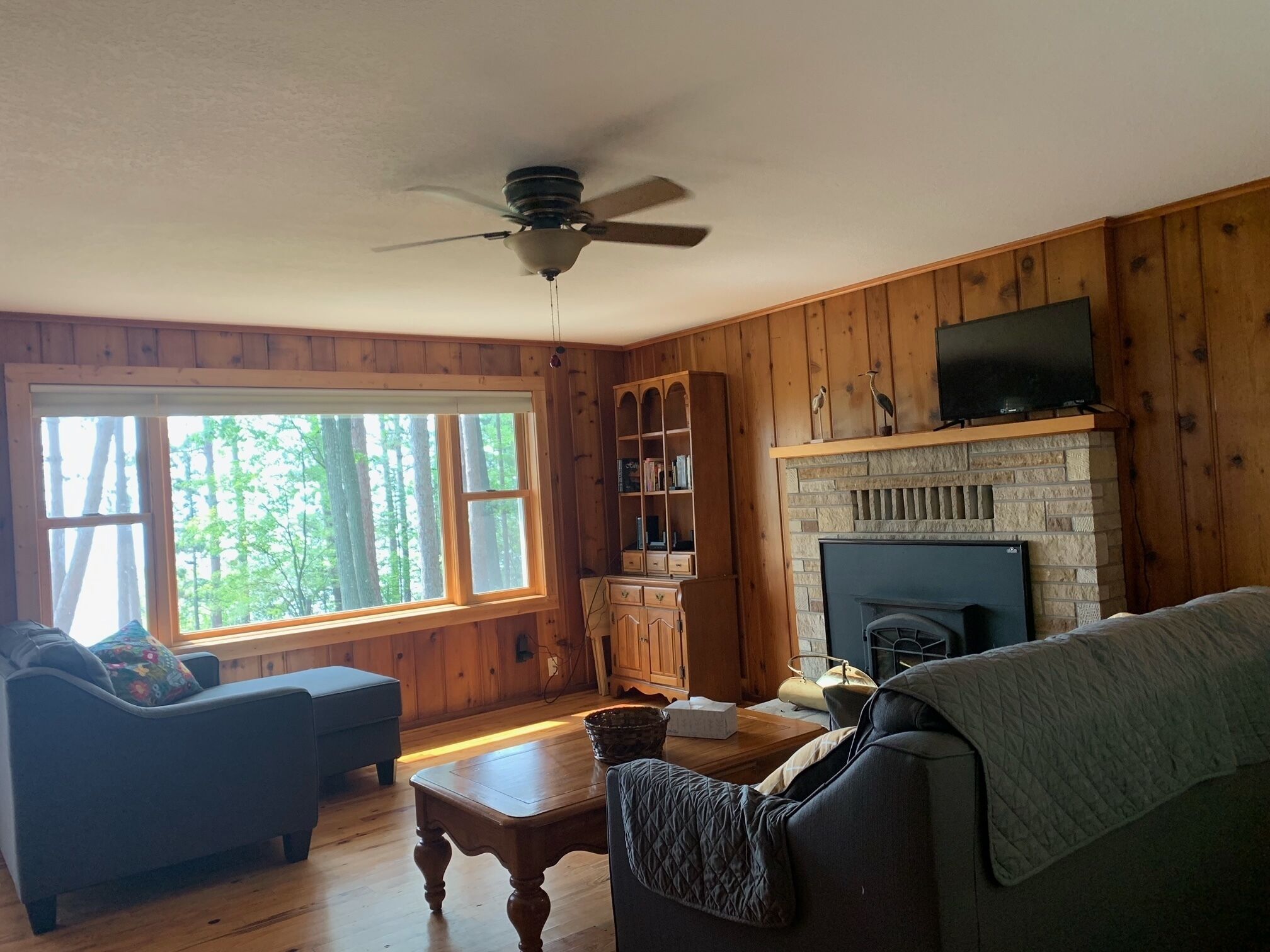 Télévision, cheminée