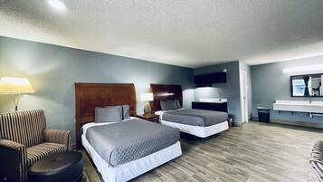 Room, 2 Double Beds | Free WiFi, bed sheets