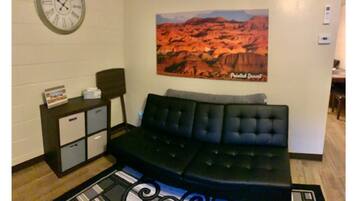 Smart TV, lareira, DVD player, livros