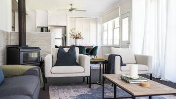 Fireplace, ping pong