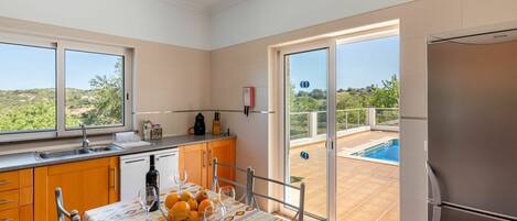 Microwave, oven, dishwasher, high chair