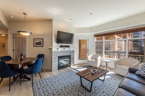 TV, fireplace, DVD player