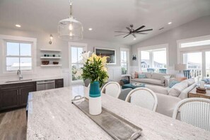 TV - Beautiful Large 5 BR, 4.5 Beach Oasis Close, amazing ocean views and a private pool!  The Seaquel (Oak Island)