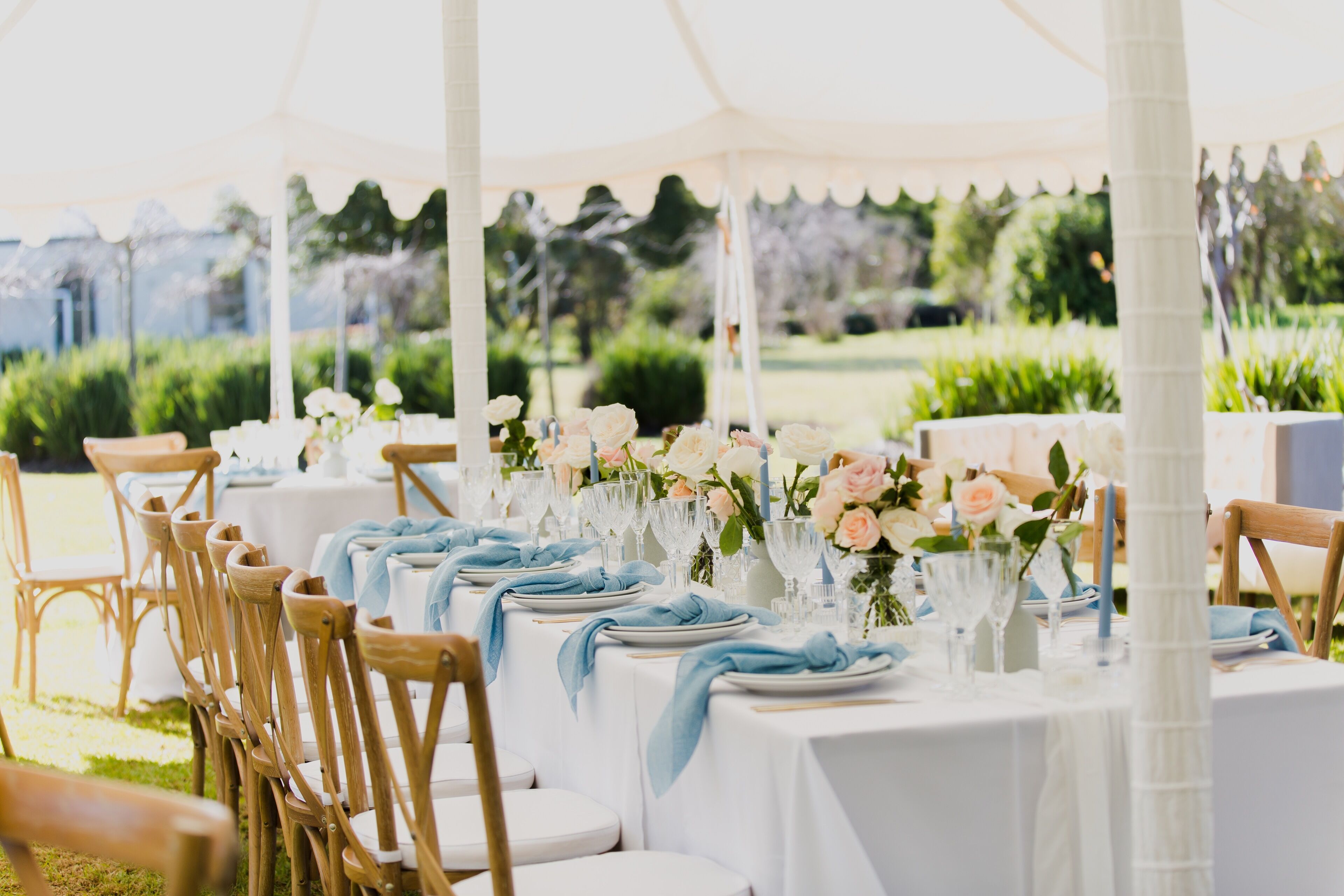 Outdoor banquet area