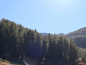 A forested mountain landscape with a clear sky. - Cozy Ski-In/Ski-Out Apartment with Pool & Sauna, Sleeps 6 (Les Orres)