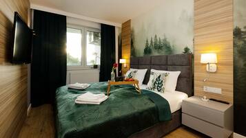 1 habitación, tabla de planchar con plancha, wifi y ropa de cama