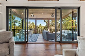 Smart TV, fireplace - Hilltop Lodge | Opulent Lakefront Living & Private Dock on Lake James! (Nebo)
