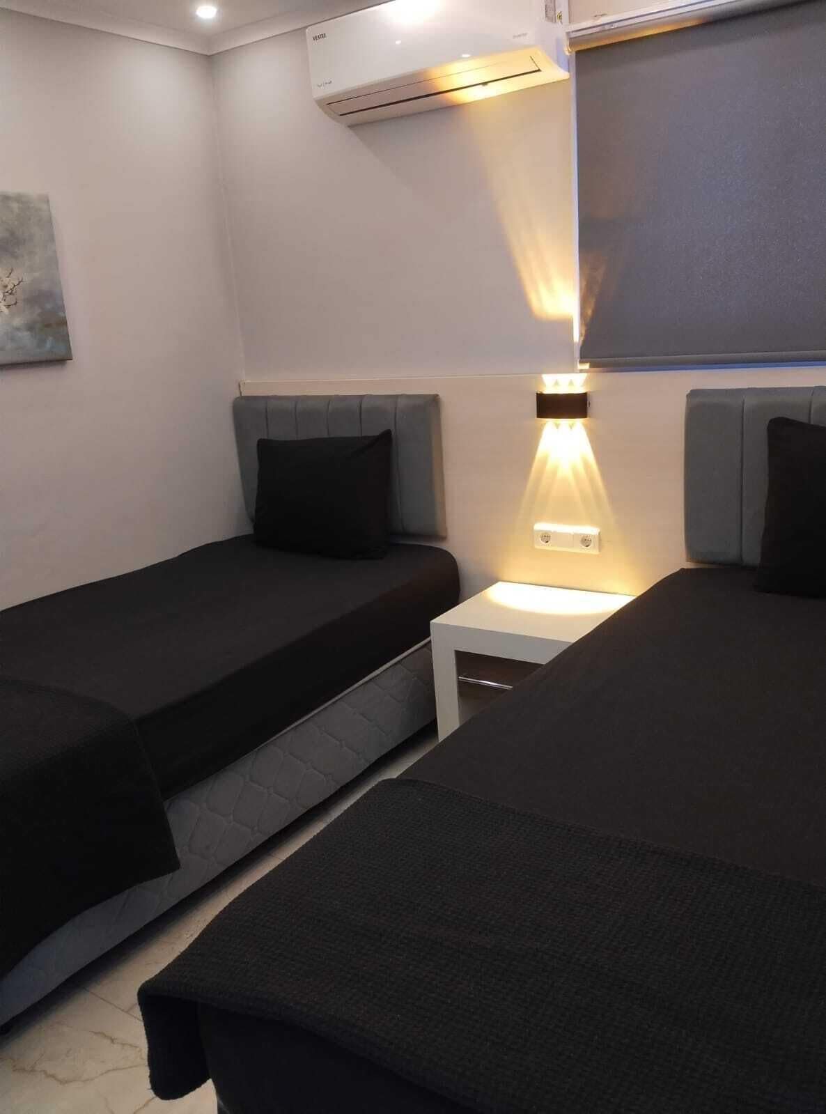 Desk, free WiFi, bed sheets