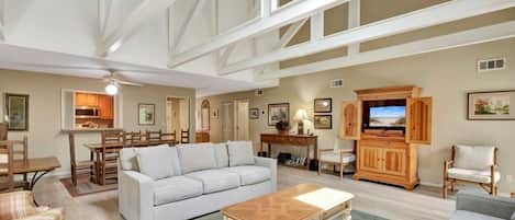Villa, 2 chambres | Aire de séjour