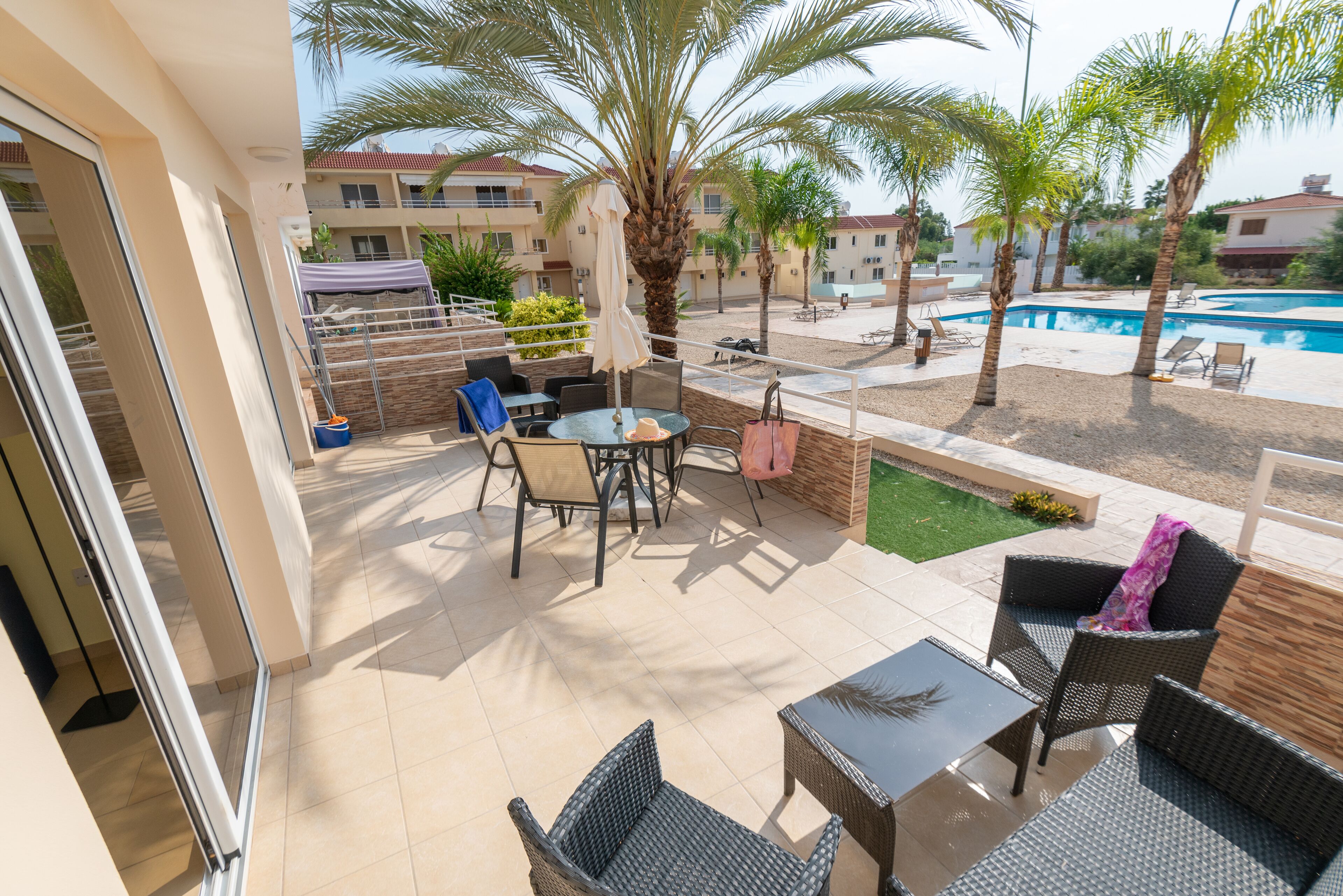 Superior-Apartment, 1 Schlafzimmer, Poolblick | Ausblick vom Zimmer