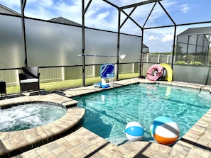 Outdoor pool, a heated pool
