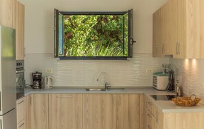 Fridge, oven, stovetop, dishwasher