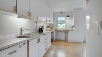 Fridge, oven, stovetop, dishwasher