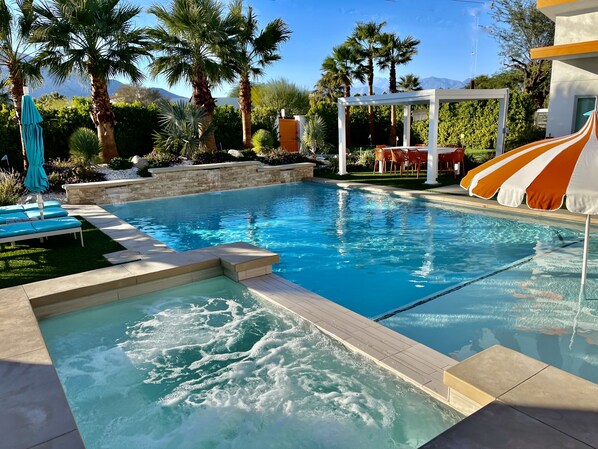 Outdoor pool, a heated pool