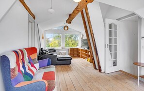 TV, fireplace, foosball