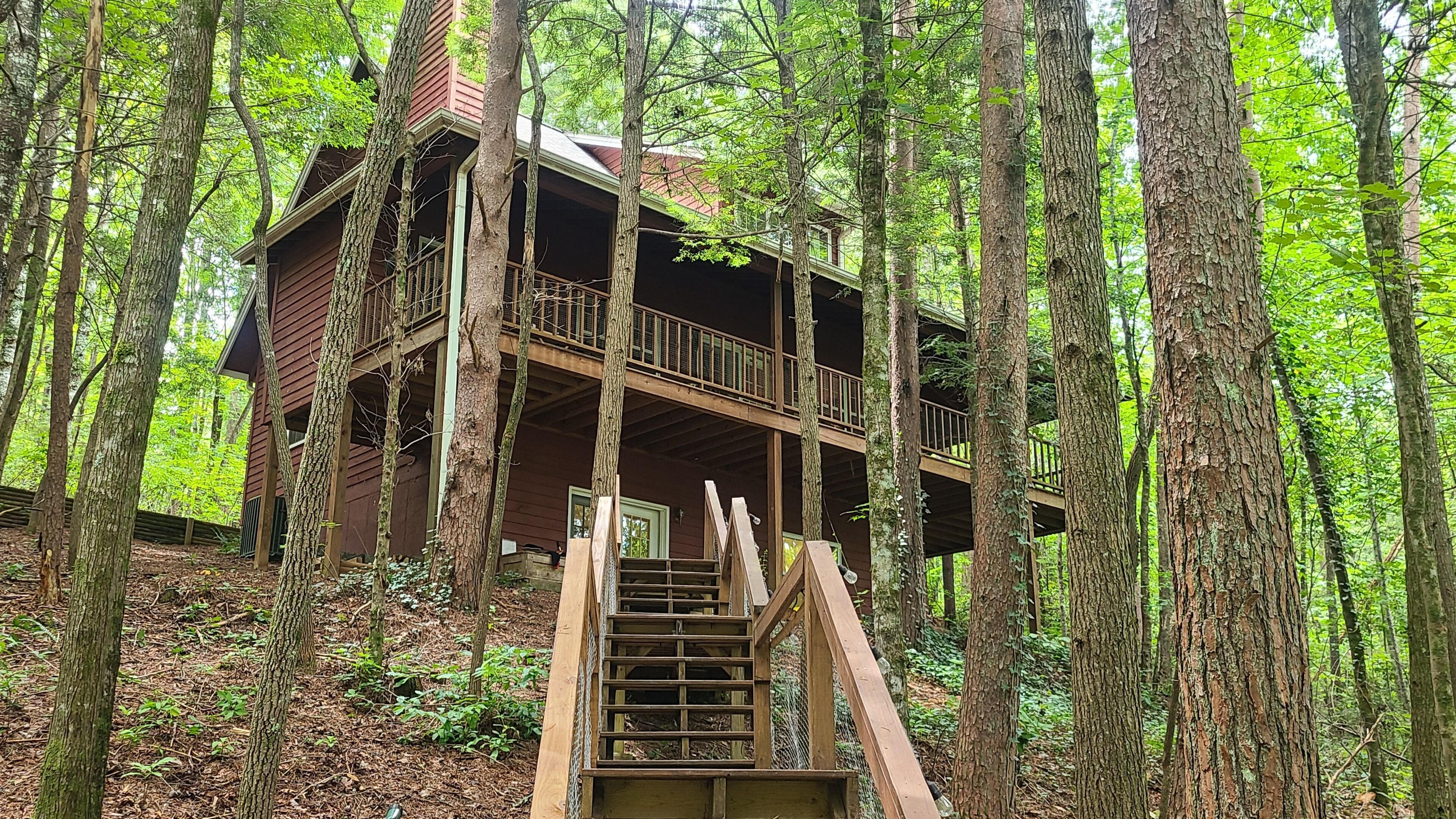 Creekside cabin in the woods - pet friendly, up to 8 guests