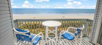 Oceanfront getaway with pool.