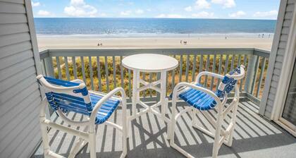 Oceanfront getaway with pool.