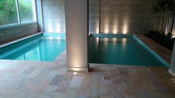 Piscina externa, piscina aquecida
