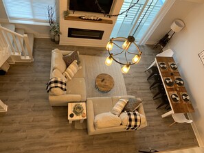 Smart TV, fireplace, printers
