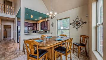 House, Multiple Beds, Fireplace, River View | Dining