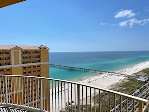 Enjoy ocean views from the comfort of your balcony, with access to the beach and its amenities.