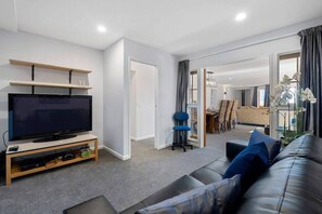 TV, fireplace, books - Magnificent Apartment with Great Views! (Queenstown)