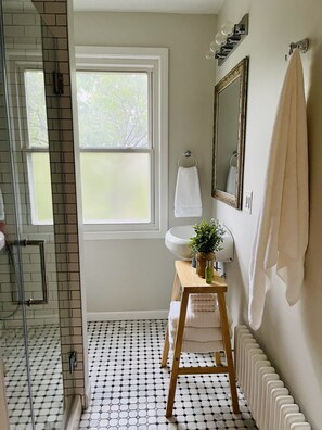 Combined shower/bathtub