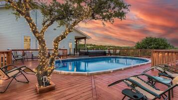 Piscine extérieure, piscine chauffée