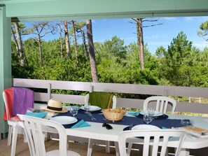 Patio / Balcony - Apartment in France with Garden or Terrace (Moliets et maa)