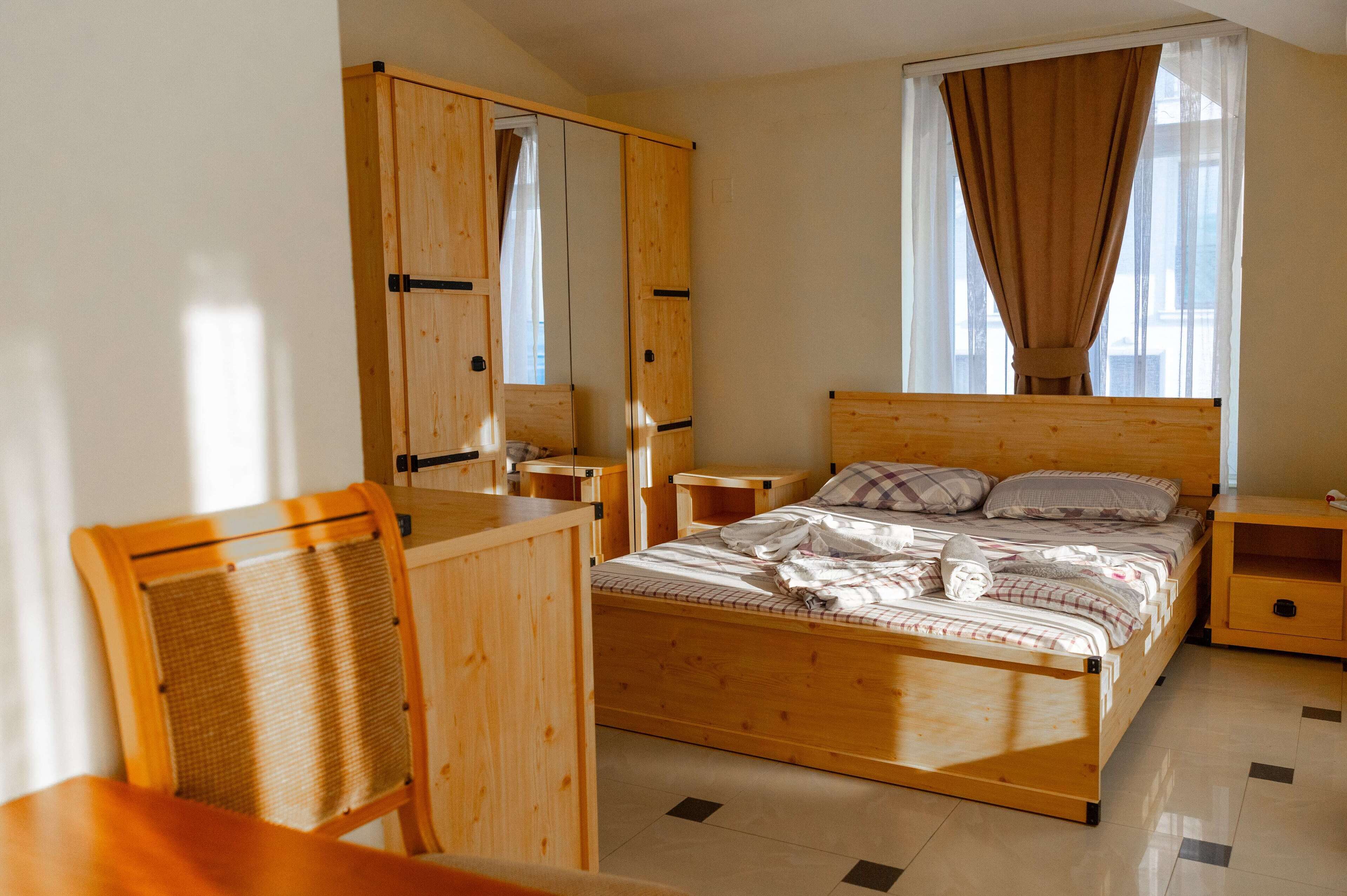 Basic Double Room | Premium bedding, desk, free WiFi, bed sheets