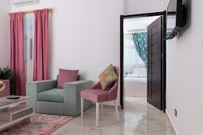 Departamento, 1 habitación, para fumadores, patio | Sala de estar