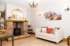 Télévision, cheminée, espaces bureaux