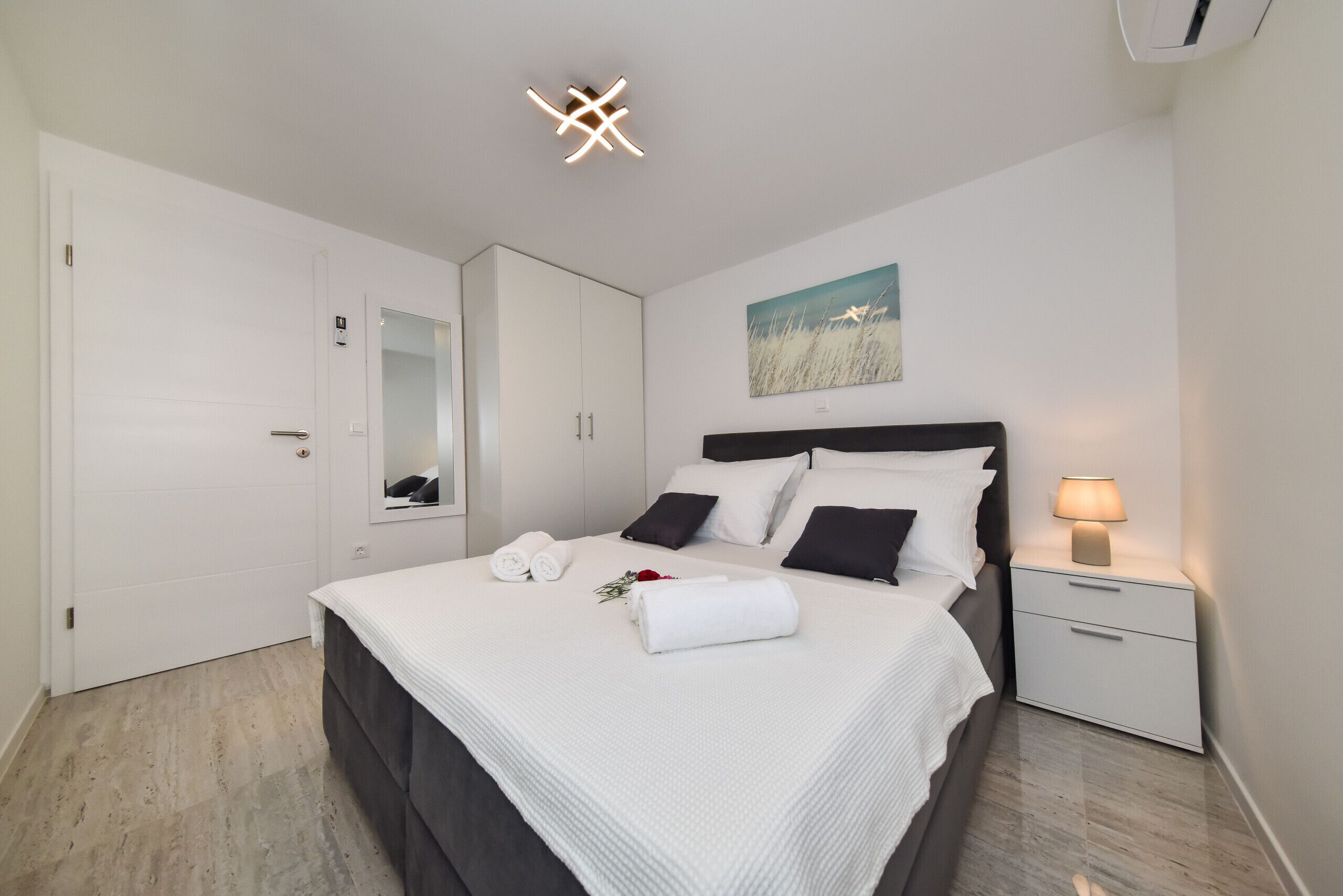 Villa, 2 habitaciones, alberca privada, vista al mar | 2 habitaciones y ropa de cama 