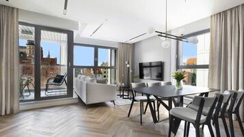 Premium-lejlighed | Mørklægningsgardiner, strygejern/strygebræt, gratis Wi-Fi, sengetøj