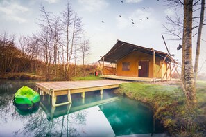 Cabin | Pool - Arcadia Safari Tent in Private 5 Acre Field (Wrexham)