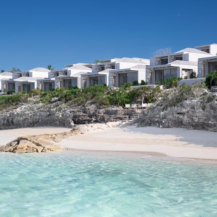 On the beach, white sand, beach bar