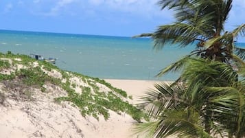 Una spiaggia nelle vicinanze, sabbia bianca, 2 bar sulla spiaggia