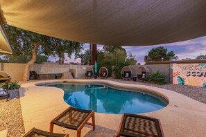 A heated pool