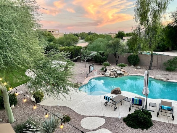 Outdoor pool, a heated pool