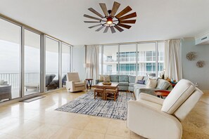 TV - Beachfront 10th-floor condo with Gulf view, pool, gym, & balcony (Perdido Key)