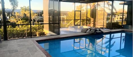 Outdoor pool, a heated pool