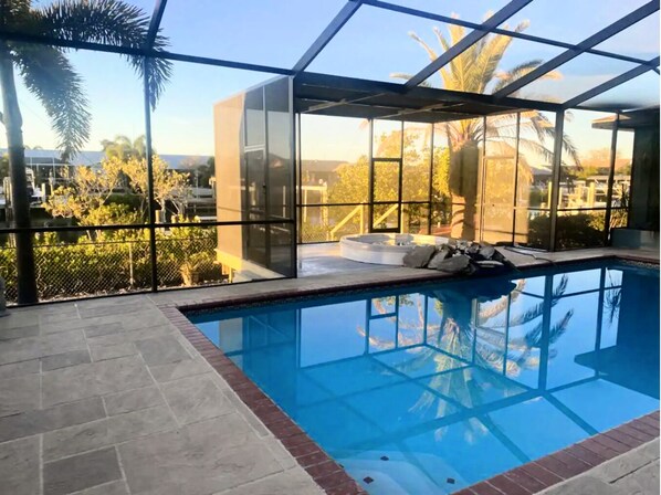 Outdoor pool, a heated pool