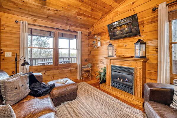 Smart TV, fireplace, video games, table football