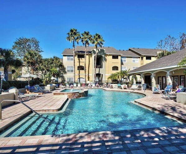 Outdoor pool, a heated pool