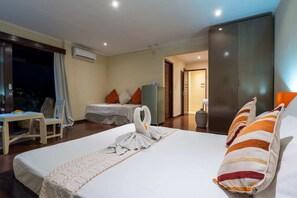 Basic Apartment, 2 Queen Beds | 2 bedrooms, desk, laptop workspace, iron/ironing board