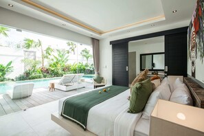 Villa básica, varias camas | 4 habitaciones, escritorio y espacio para trabajar con laptop 