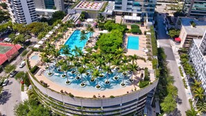 Indoor pool, outdoor pool